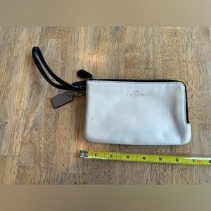 Coach double zip two tone wristlet. GUC